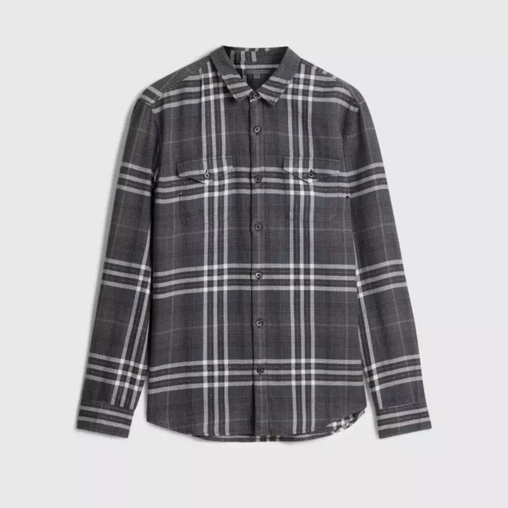 John Varvatos Dale Shirt Plaid Flannel Sz Small